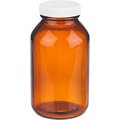 Cp Lab Safety. Wheaton® 16 oz Amber Wide Mouth Packer Bottles, PP/PTFE Lined Caps, Case of 12 W216949